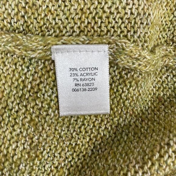 CJ Banks Sweater Womens 1X Green Textured Knit Cabin Nature Lightweight Office - Picture 12 of 15